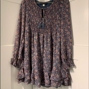 Long sleeve floral dress from Francesca’s Boutique!